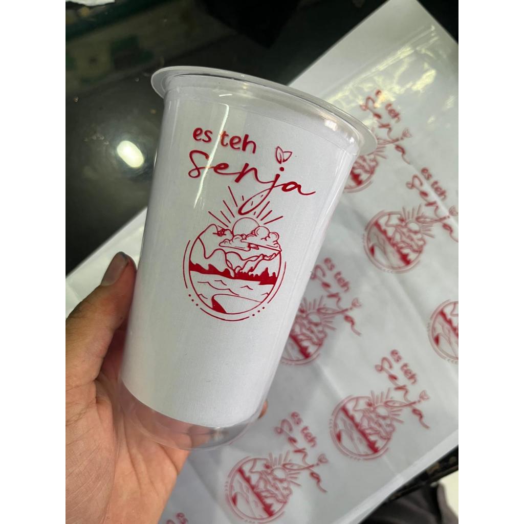 Stempel cup minuman Custom / stempel otomatis/ stempel plastik / free design