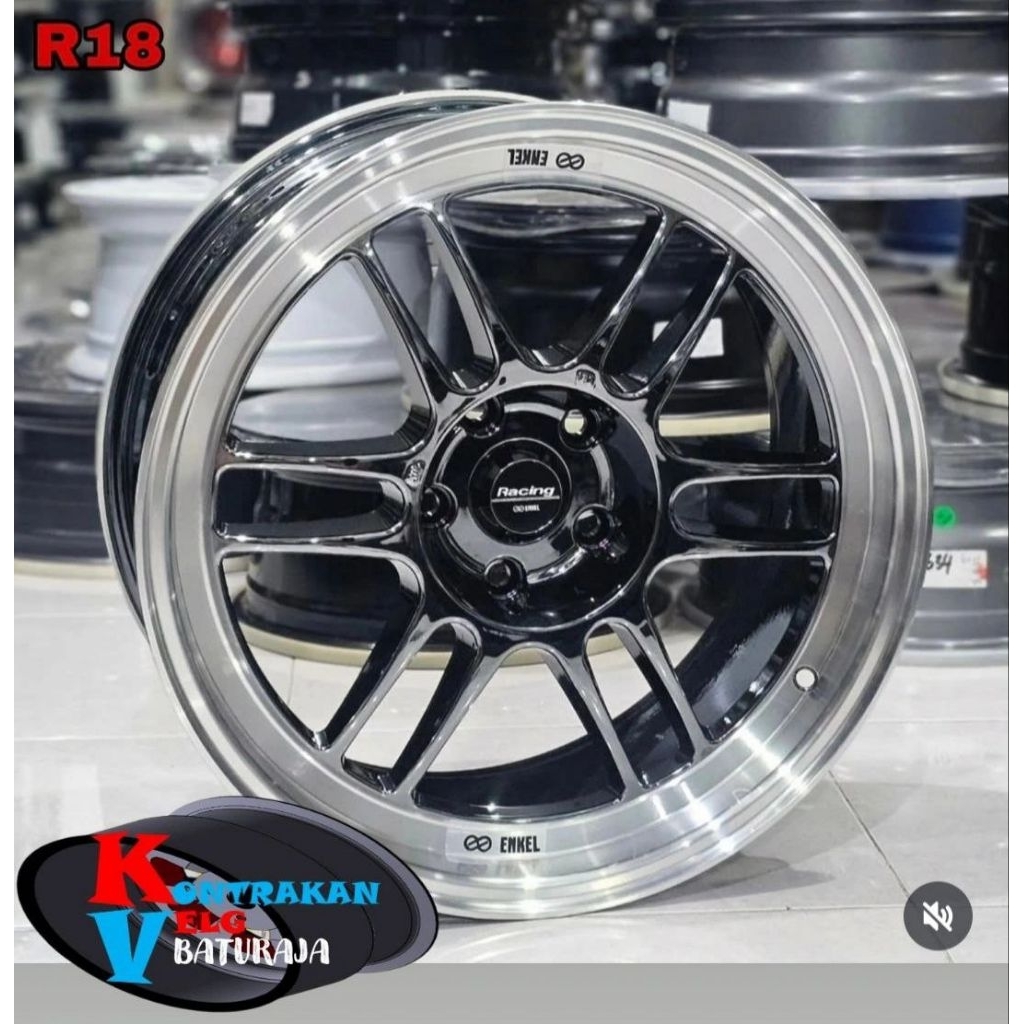 Velg Enkei RPF1 R18 Black Chrome 5x114 ( INNOVA ERTIGA RUSH TERIOS XPANDER DLL)