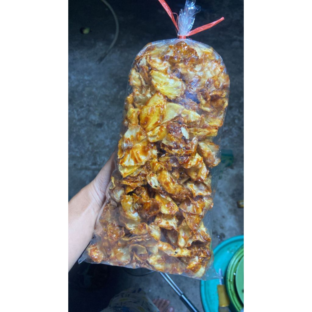 

Keripik Singkong Pedas Manis Mas Jaya berat 250 gram