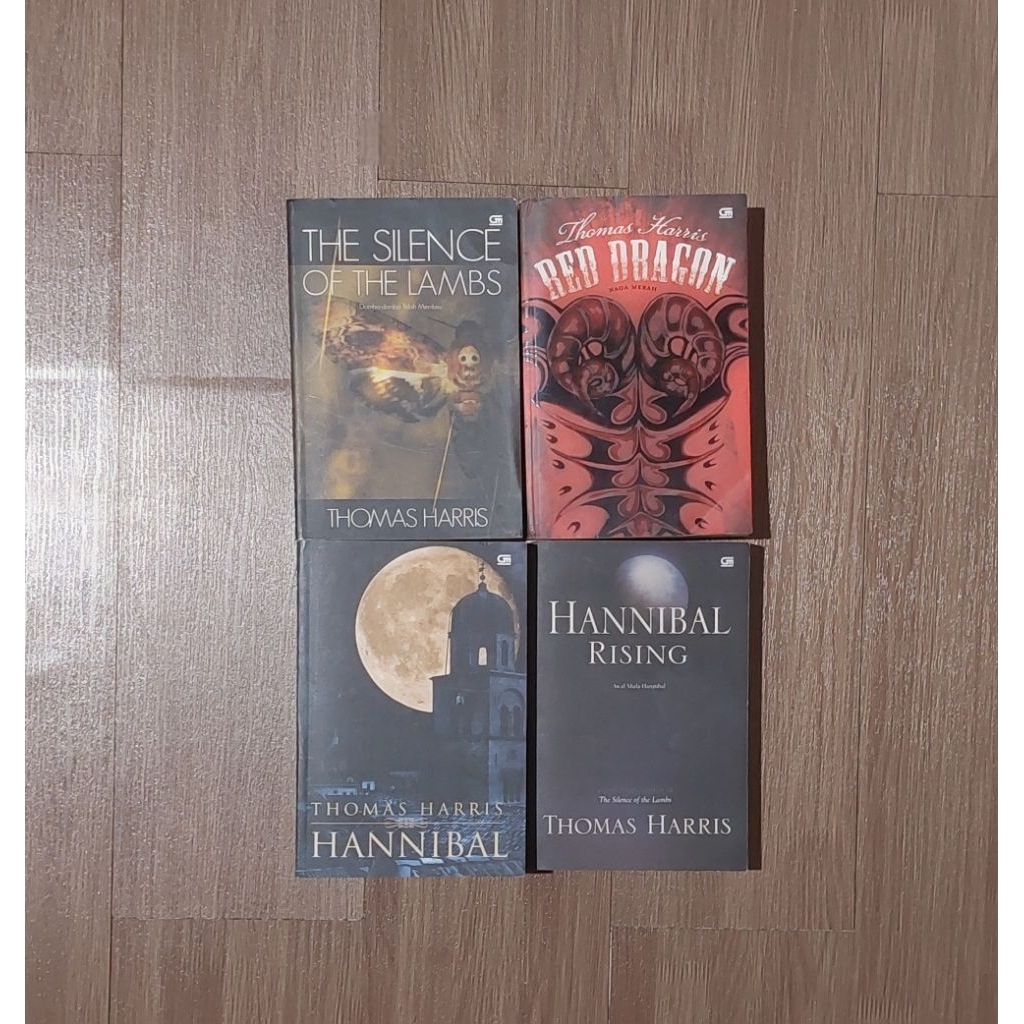 Novel Hannibal Lecter Set (The Silence of the Lambs/Domba-Domba Telah Membisu, Red Dragon/Naga Merah