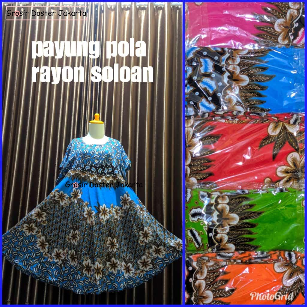 Daster Payung Wanita Jumbo Motif Best Seller Batik Bunga Kekinian Terbaru  XXXL 3 XL LD 130 Grosir D