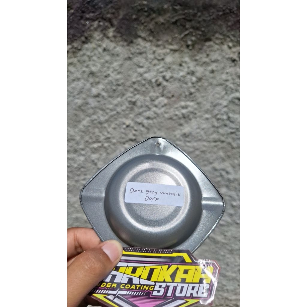 powder coating cat bubuk dark grey metalik doff