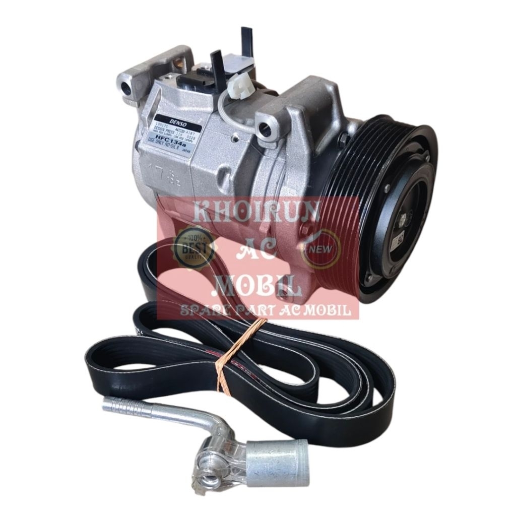 Compressor Compresor Kompresor Ac Mobil Honda New Crv Gen 2 Assy , Vanbel & fitingnya - Denso Asli