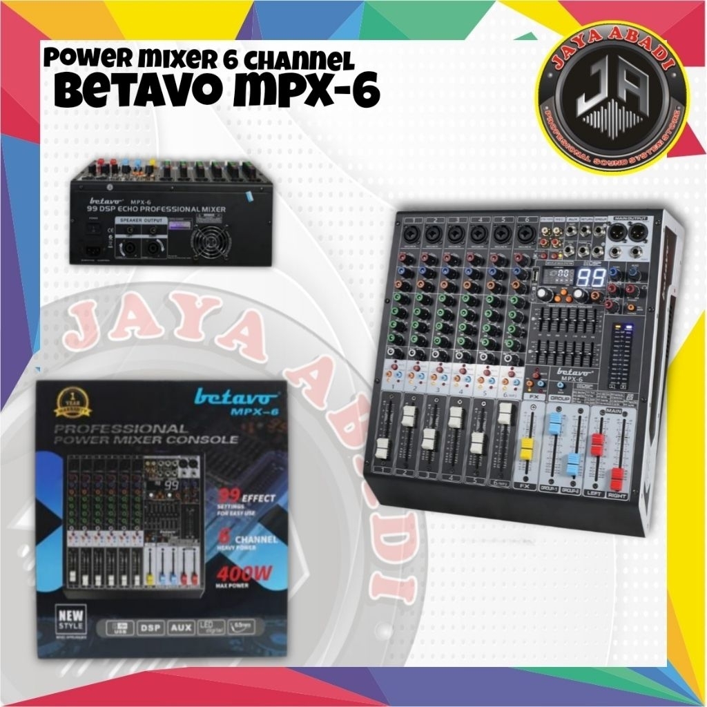 POWER MIXER 6 CHANNEL BETAVO MPX-6 ORIGINAL