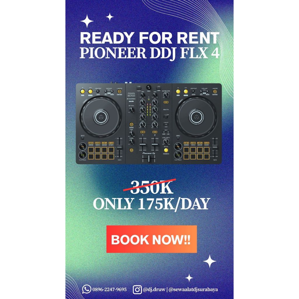 SEWA ALAT DJ PIONEER DDJ-FLX 4 TERMURAH
