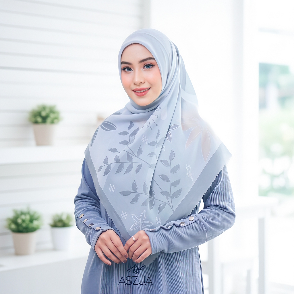 ASZUA - Hijab Square Scarf Hindun Premium by Alsyahra Exclusive
