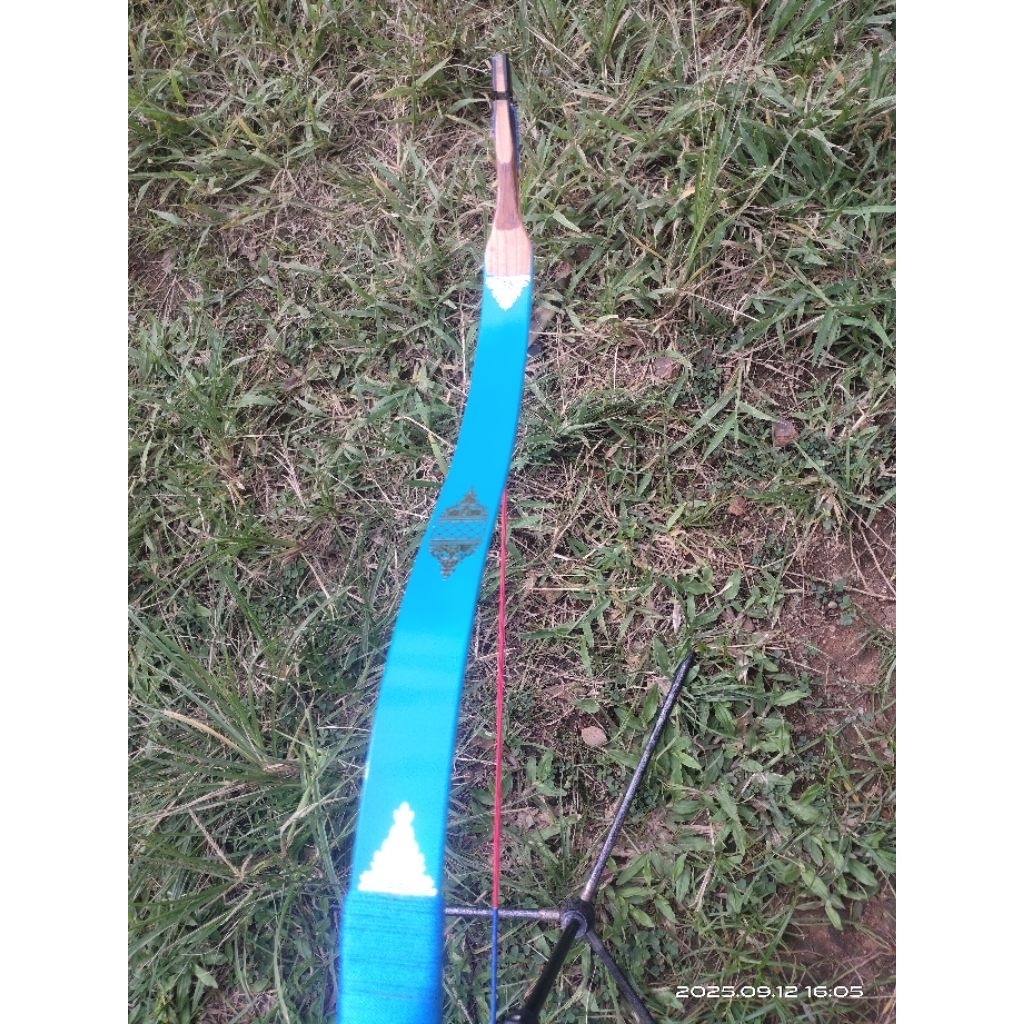 busur bending motif ukiran/lukis ,siyah lapis tanduk