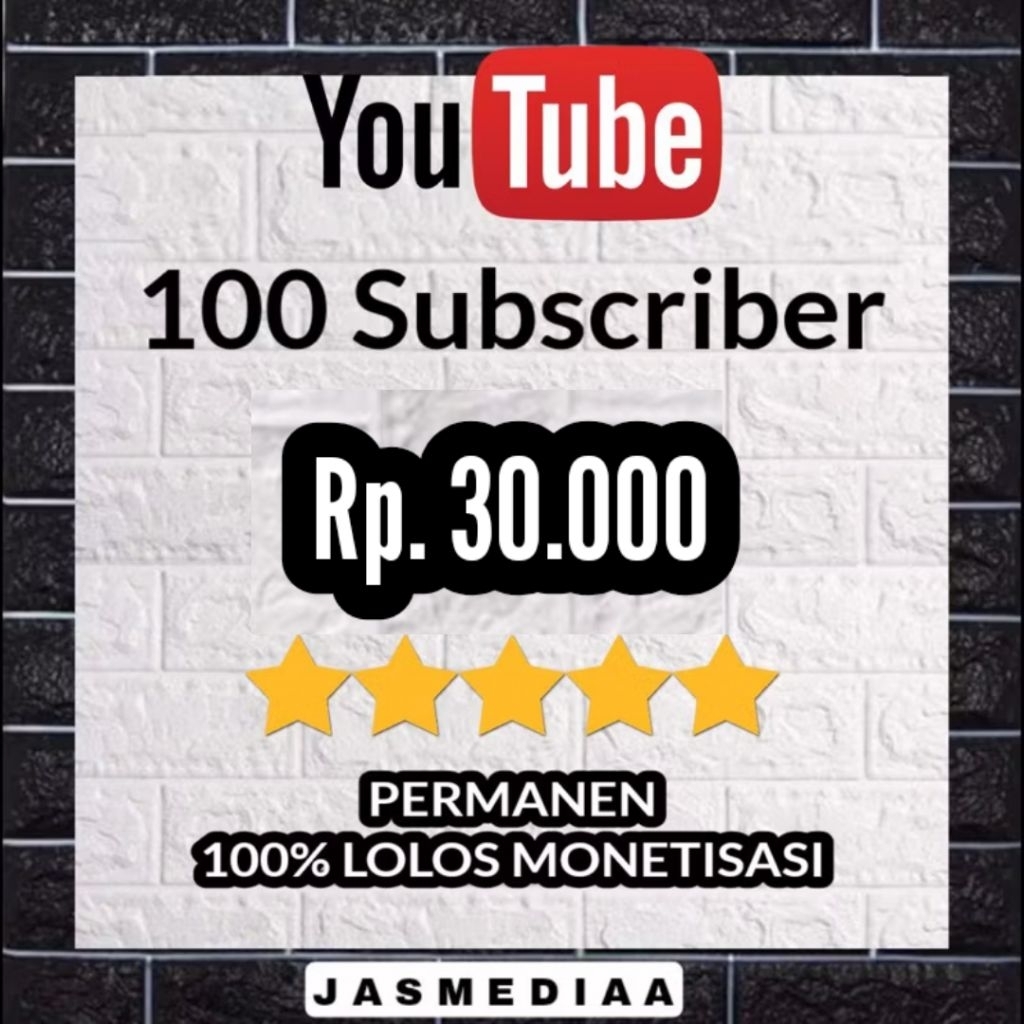 Jasa Subscriber Youtube Permanen Bergaransi High Qualty