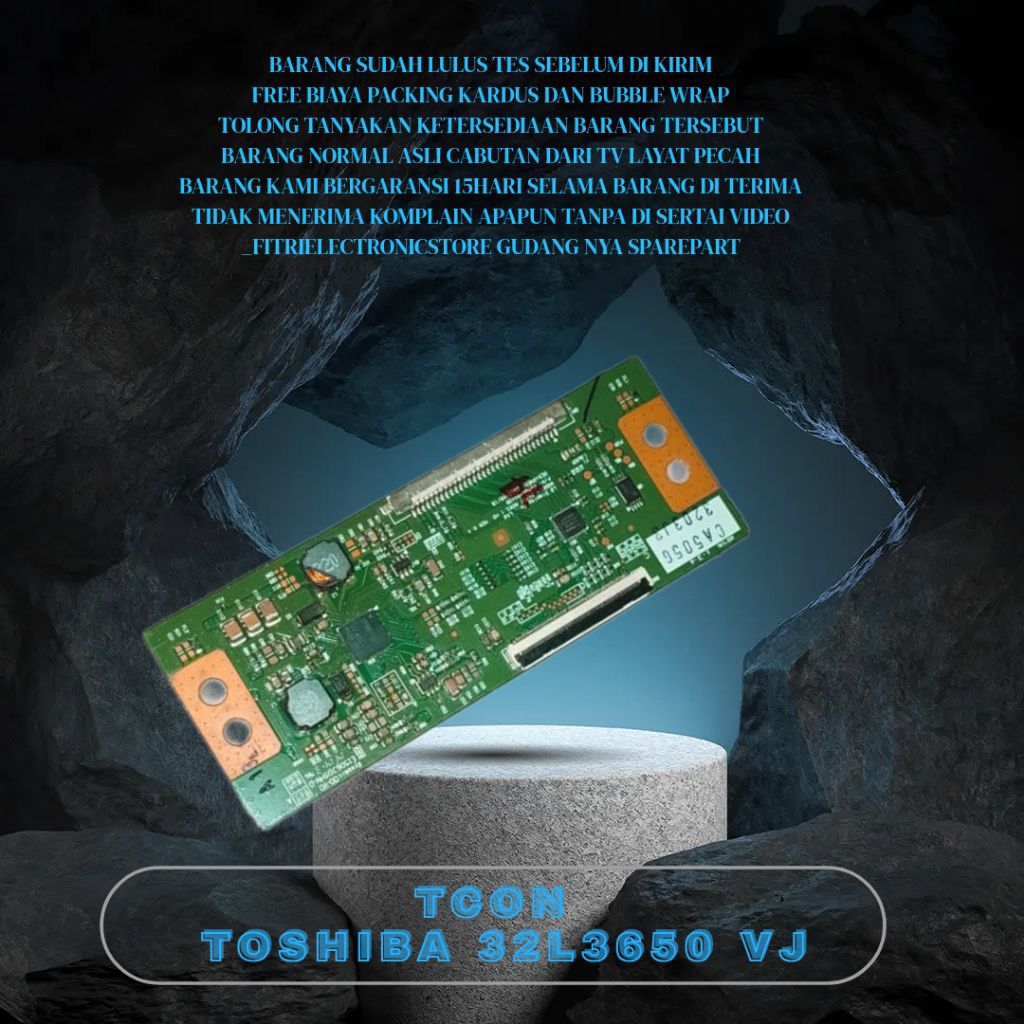 ticon tikon tcon mesin tv led 32inch TCON TOSHIBA 32L3650 VJ oke asli