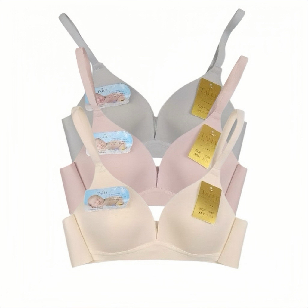 Bra Tally 3115 Baby Skin Busa Tipis Cup A Beha Seamless Premium Tanpa Kawat Daily Wear