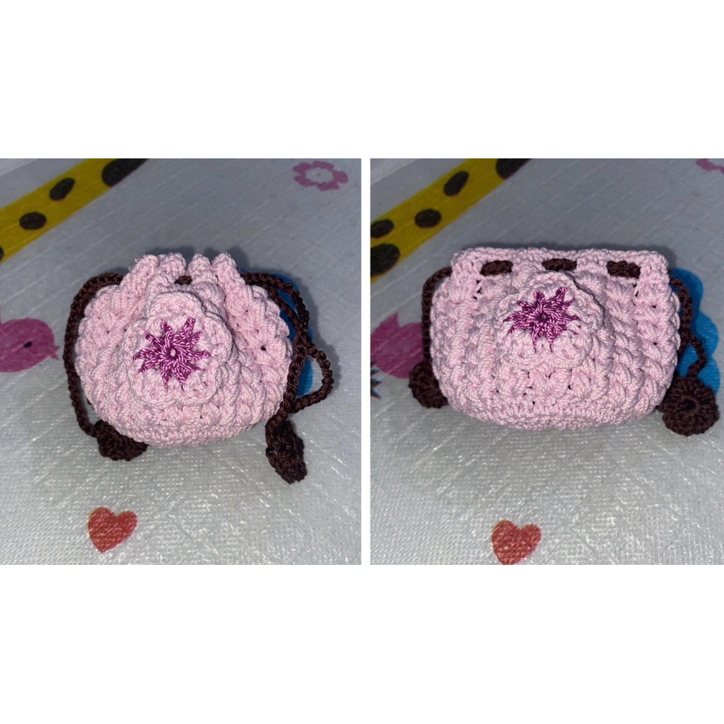 Pouch Rajut Mini Crochet Mini Pouch