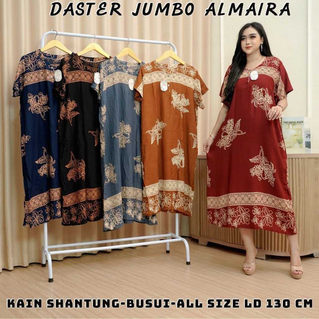 Daster Jumbo Lengan Pendek Busui Kancing Depan LD 130