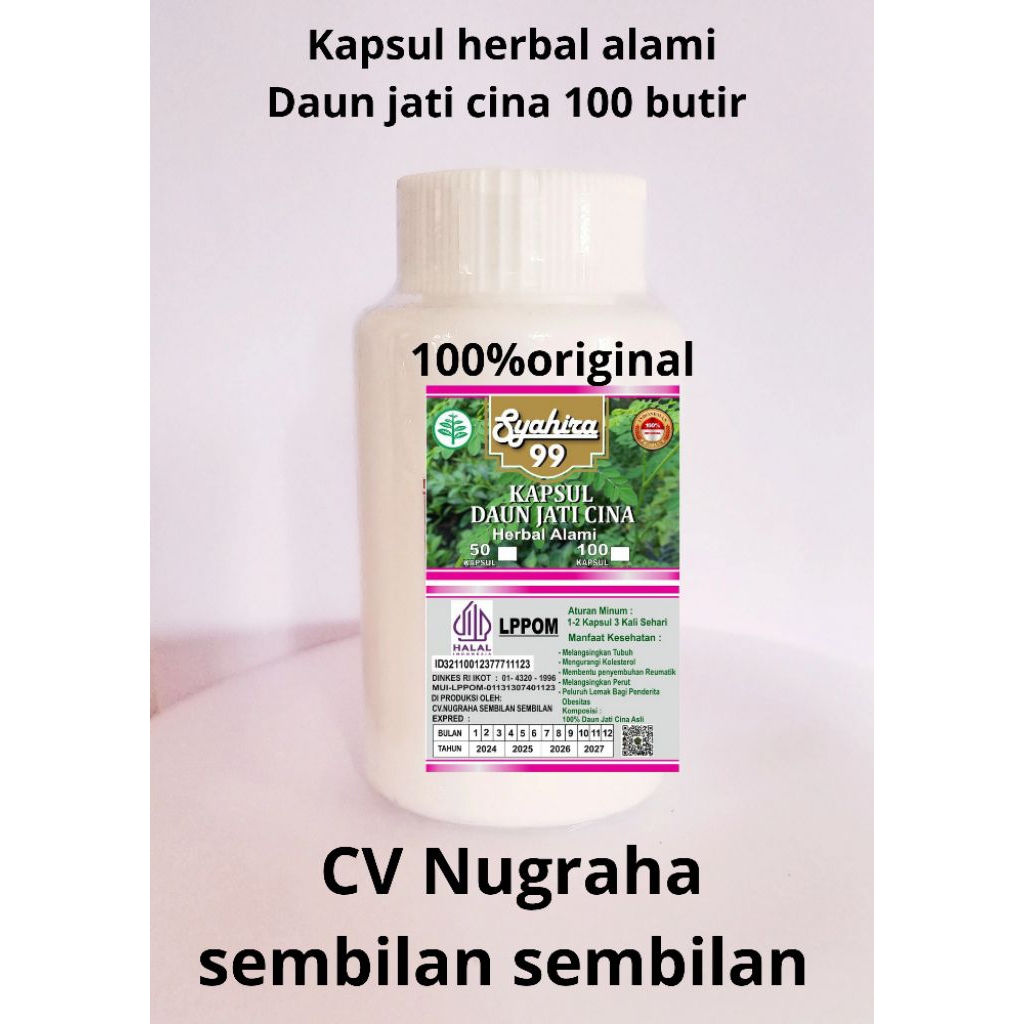 

KAPSUL HERBAL ALAMI JATI CINA ISI 100 BUTIR KEMASAN BOTOL PUTIH