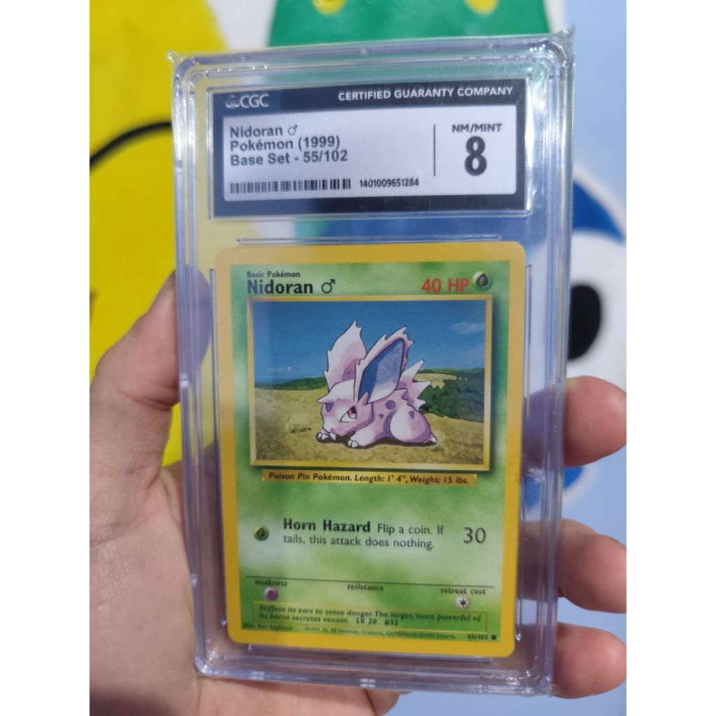 Pokemon TCG English (1999) Nidoran Slab CGC 8