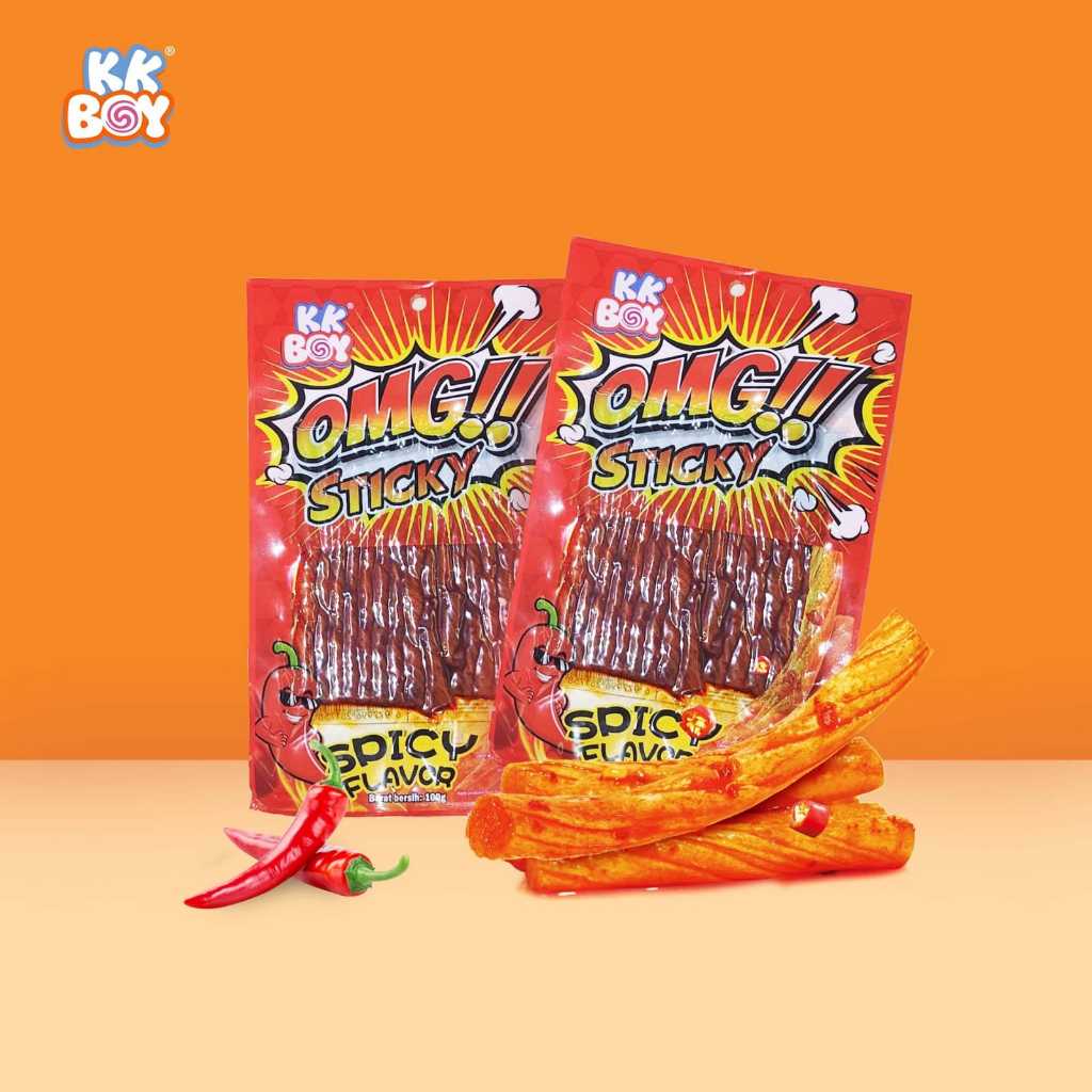 

[ NEW ] Liangggui - Kk Boy Omg Snack Sticky Vegetarian Spicy Flavor 100 Gr