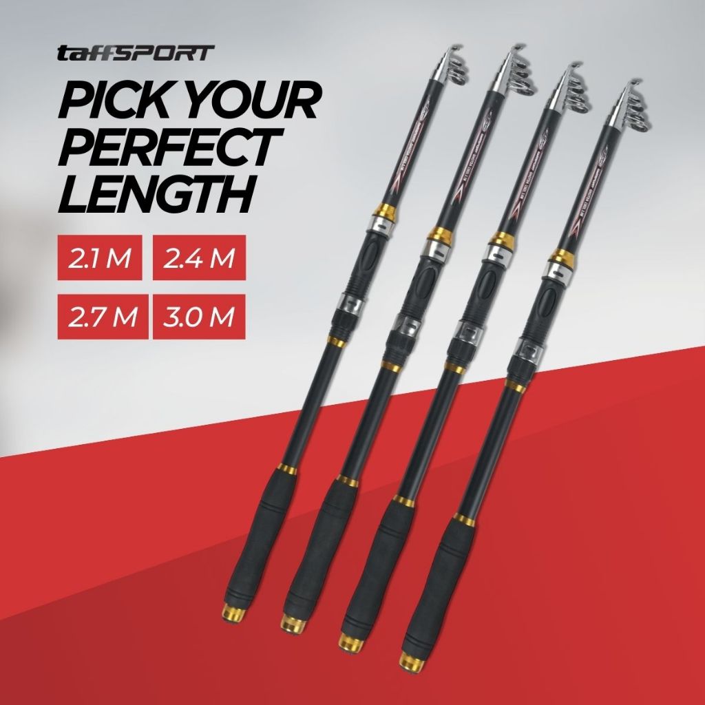 Joran Pancing Antena Portable Telescopic Fishing Rod Pole Carbon Fiber jaring ikan kuat anti patah