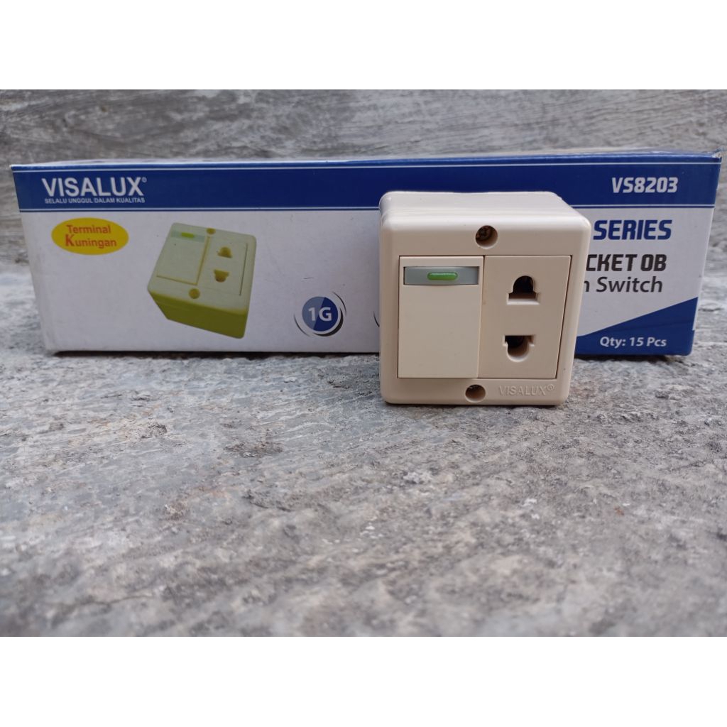 Visalux Saklar OB Engkel/OB Seri/OB Stopkontak/OB Stopkontak+Saklar-Bakelite, Terlariss, Termurahh