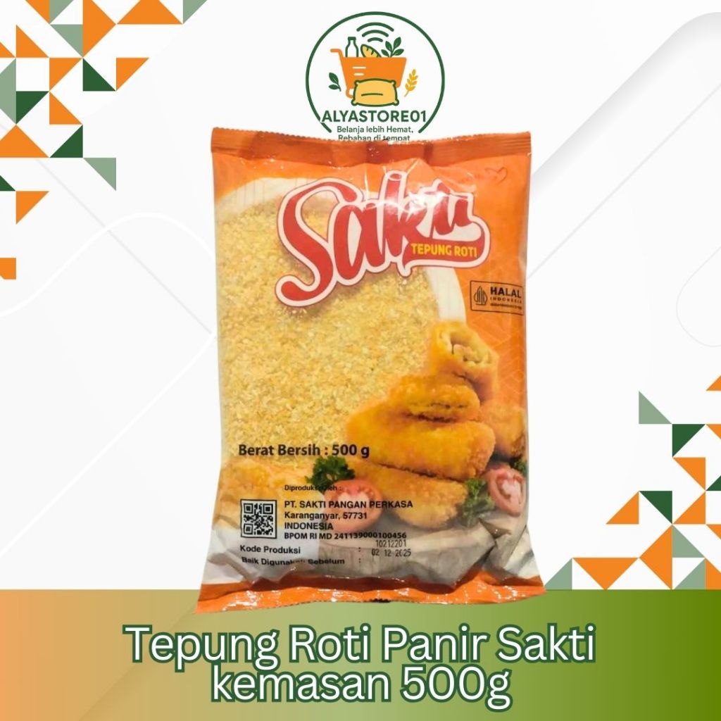

Tepung panir sakti Tepung roti kemasan 500gr Breadcrumb