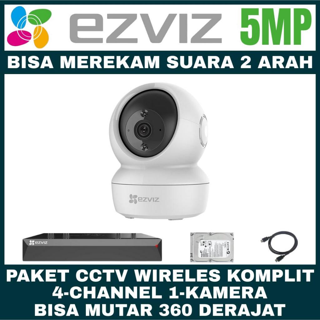 Paket CCTV EZVIZ 5MP 4 Channel 1 Kamera Wireless