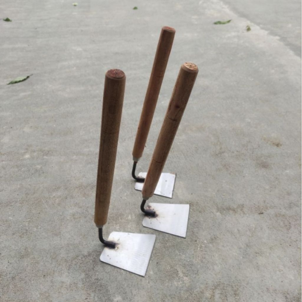 GOODLUCK Cangkul Mini koret rumput Cangkul Baja Asli Bahan plat tebal Pacul Kecil Untuk Berkebun Pro