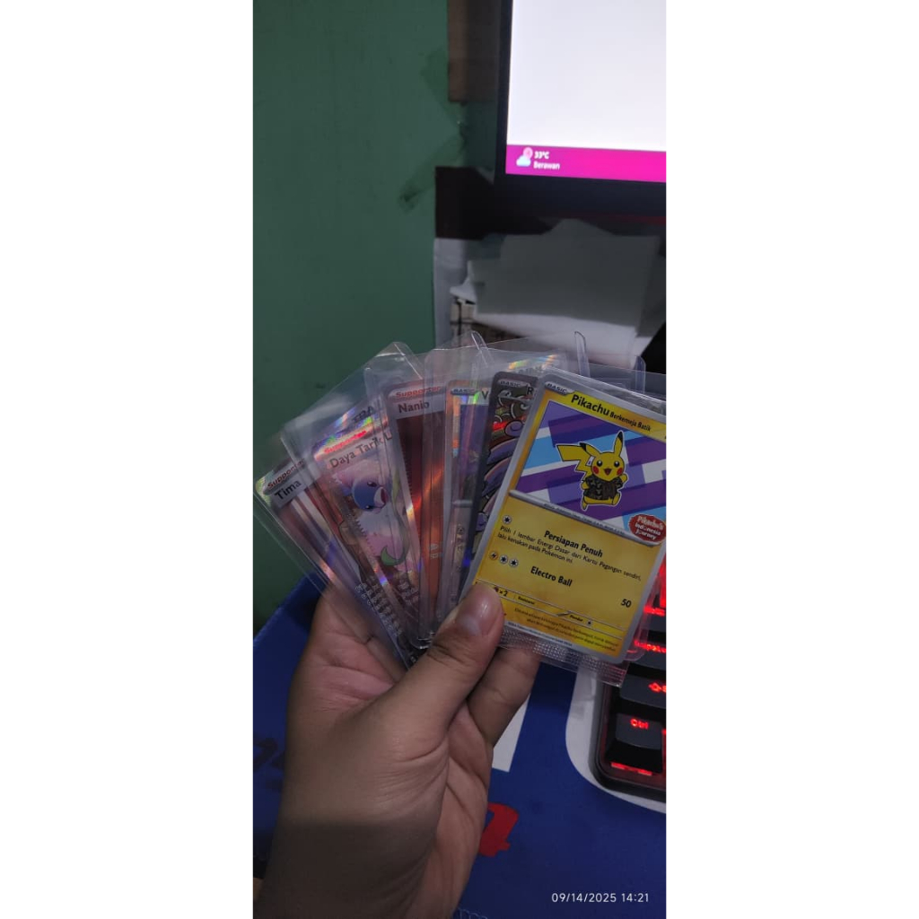 Pokémon Card Rare - Satuan Holo Secret Rare Koleksi Kartu Original Sar Full Art Ex V Vmax Dengan Sle
