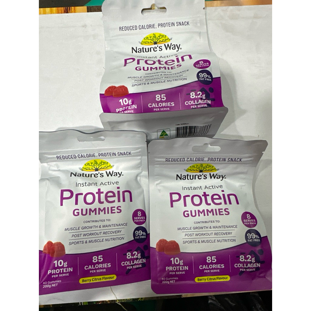 Natures way Protein Gummies berry citrus flavour