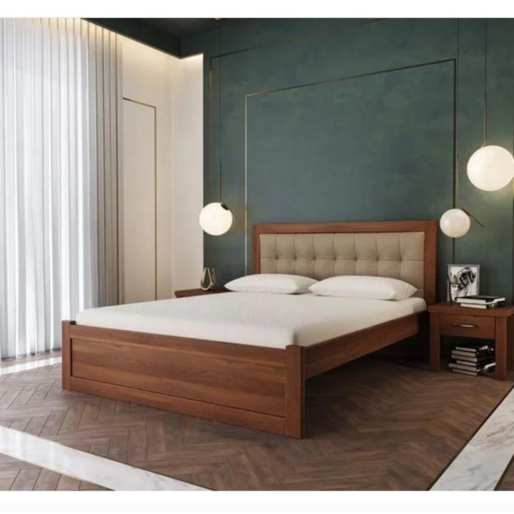 tempat tidur minimalis kayu jati Premium (200x140)