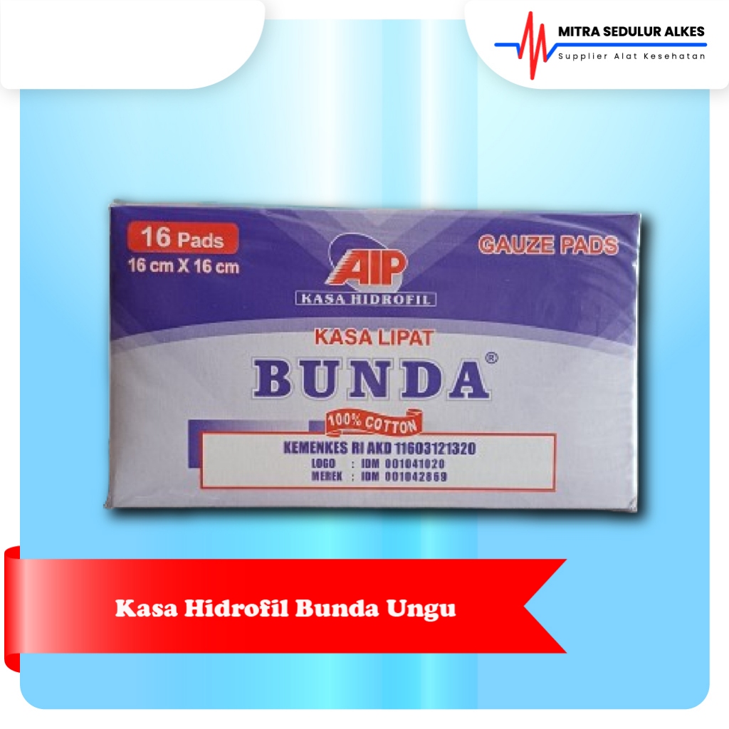 Kasa Steril Bunda Ungu l Kasa Hidrofil 16x16 BUNDA