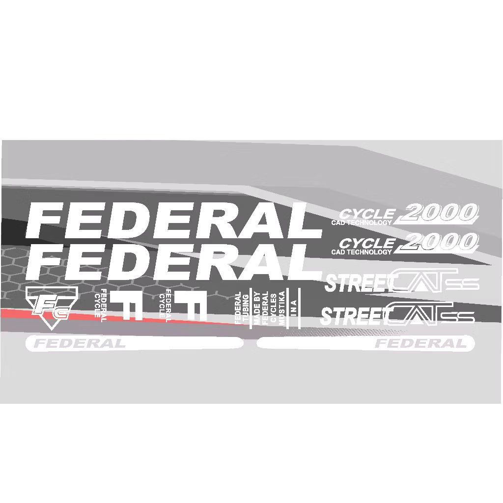 Sticker sepeda FEDERAL FC 2000 STREET CAT cutting