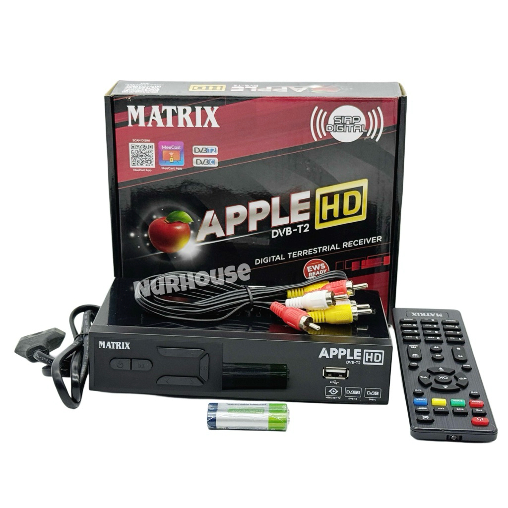 SET TOP BOX TV DIGITAL MATRIX APPLE DVBT2 / STB MATRIX / STB MATRIX APPLE MERAH / SETOP BOX TV DIGIT