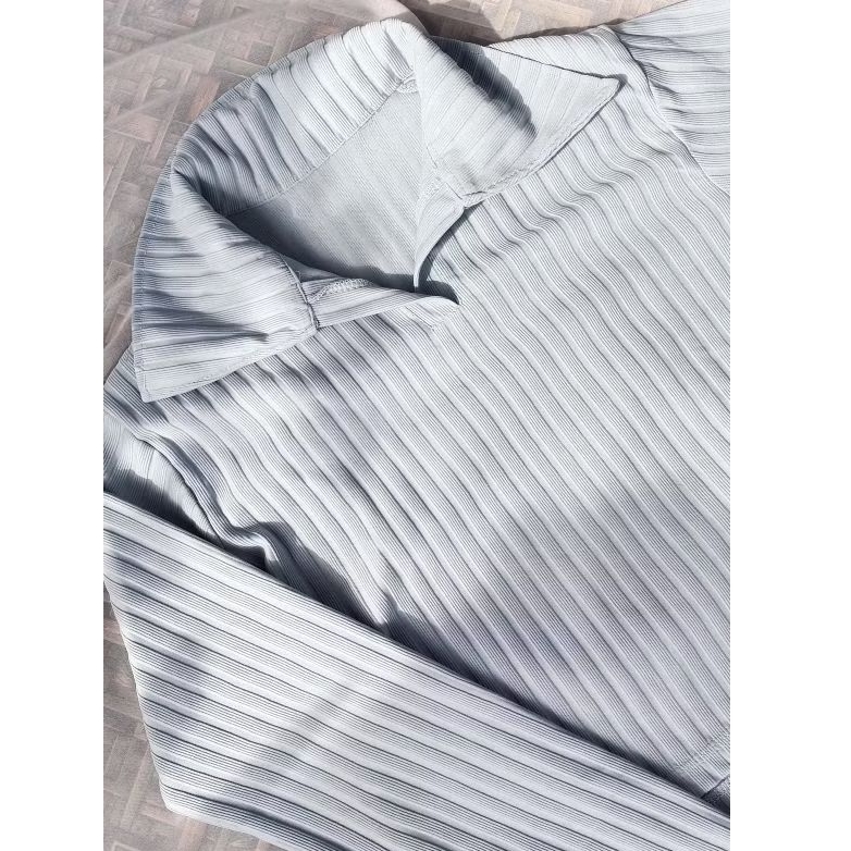 Baju Crop Kerah Rajut Knit lengan panjang