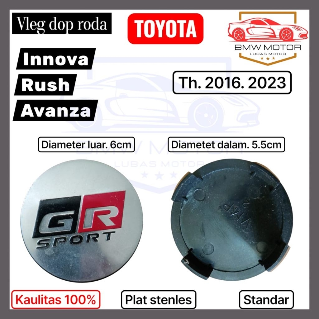 tutup dop velg roda mobil GR rush Innova avanza