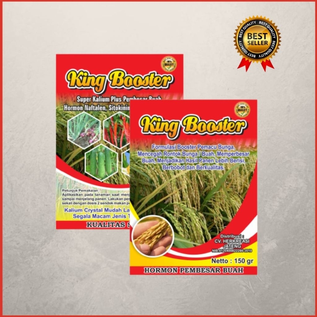Terlaris Pupuk KING BOSTER 150gr (ORIGINAL 100%), Pupuk Pembesar Buah, Padi dan Sayur, Perangsang Bu