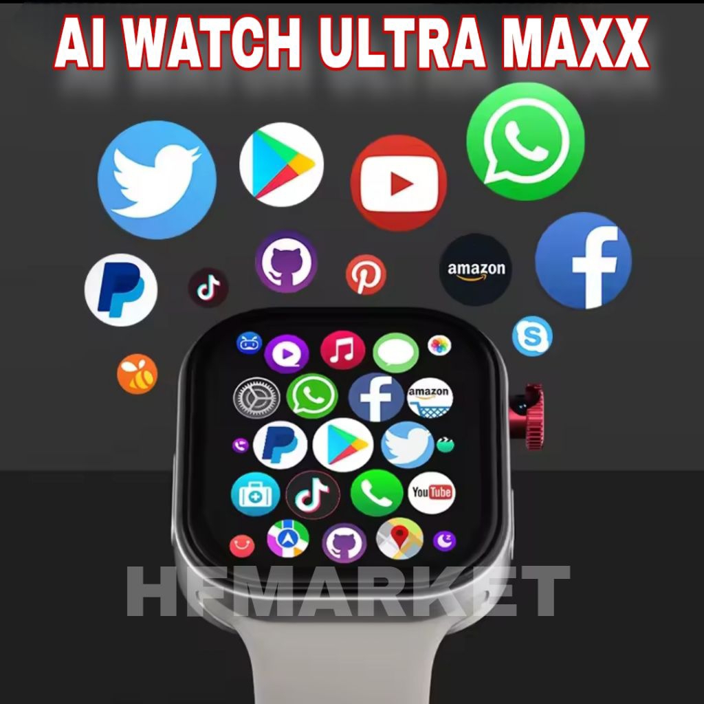 AI WATCH ❰2025❱ NEW ULTRA MAX JAM HP ANDROID MONITOR OLAHRAGA CANGGIH CUSTOMIZE WALPAPER JAM PINTAR