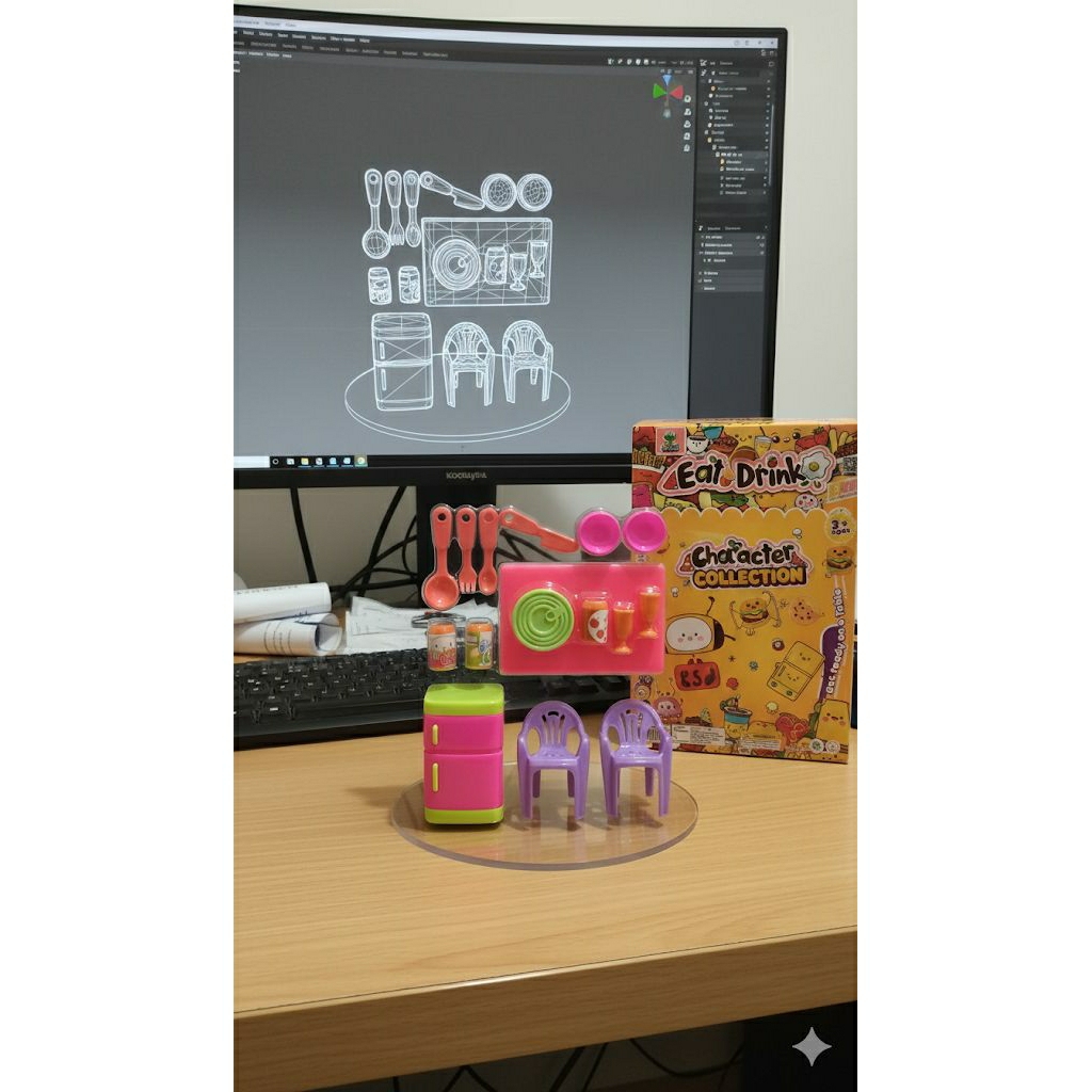 Mainan anak miniatur makanan dan minuman