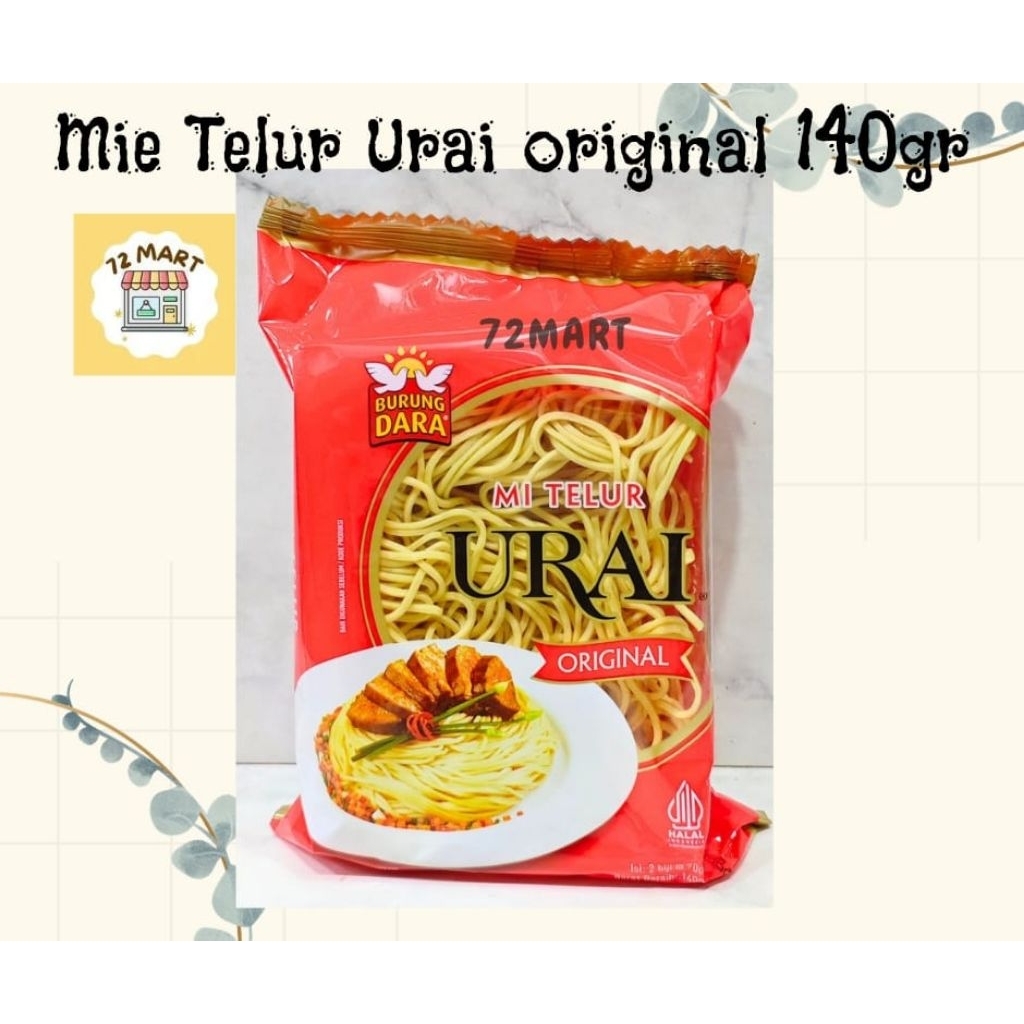 Mie Burung Dara- Mie Telur Urai Original 140gr
