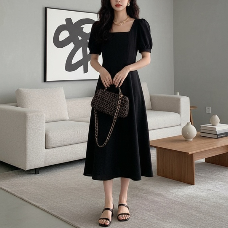 MakeGrosir - ZIZE DRESS MAXI WANITA KOREAN STYLE PREMIUM LONG DRESS FASHION