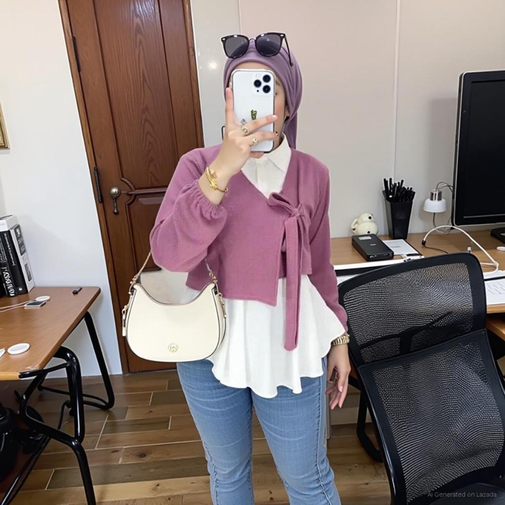 Kemeja ROMPI AMIRA CRINGKLE Wanita/ Blouse Wanita Terbaru / Kemeja Rompi Cewe Murah Polos Lengan Pan