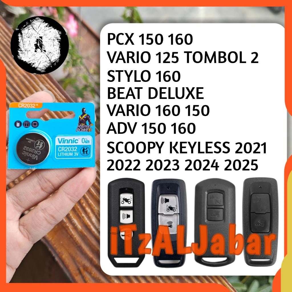 Baterai remote motor Keyless VARIO PCX ADV 150 160 STYLO 160 BEAT DELUXE SCOOPY KEYLESS 2021 SD 2025