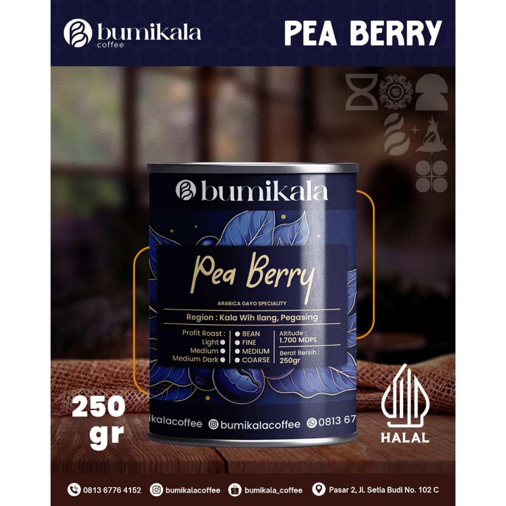 

Peaberry Gayo 250 Gram
