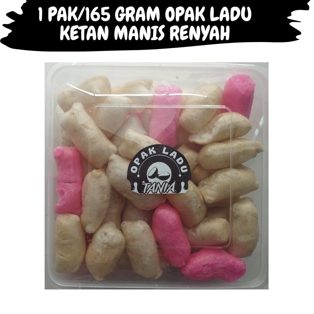 Ladu Opak Kerupuk Kripik Camilan Jajanan Ringan/Snack Jadul Tradisional Oven Goreng Pasir Non Kolest