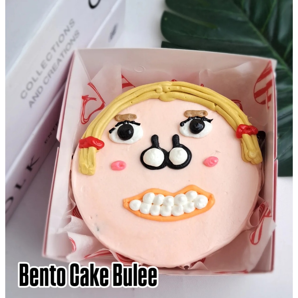 

bento cake bulee /kue ulang tahun muka jelek ukran kecil mungil langsung kirim