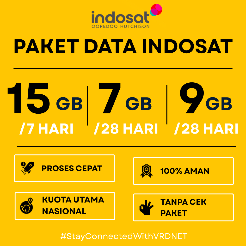 Kuota Indosat IM3 Semua Wilayah Full Kuota Utama 30 Hari