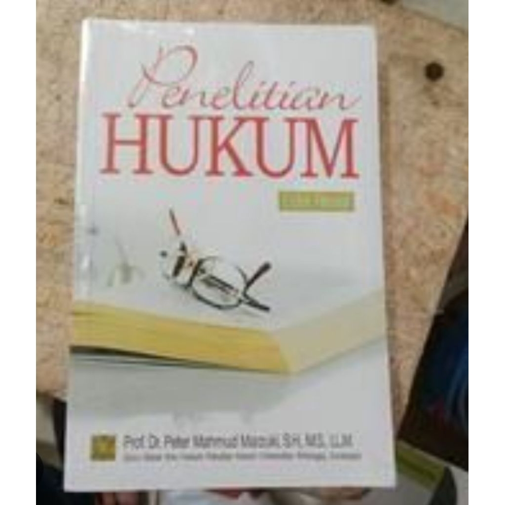 Buku penelitian hukum  peter Mahmud Marzuki