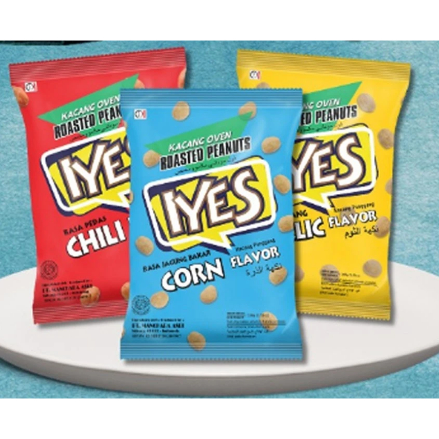 Iyes Snacks Kacang Oven IYES 90 GR Chili Corn Garlic (1 Pcs)
