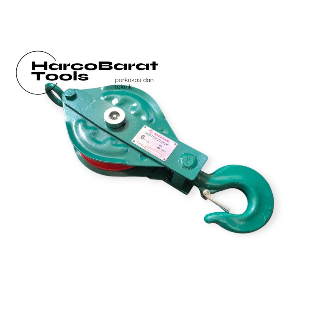 Snatch Block 0.5Ton 1Ton 1.5Ton 2Ton 3Ton 4Ton Nagasaki Single Sheave Katrol Kerekan Pulley Block