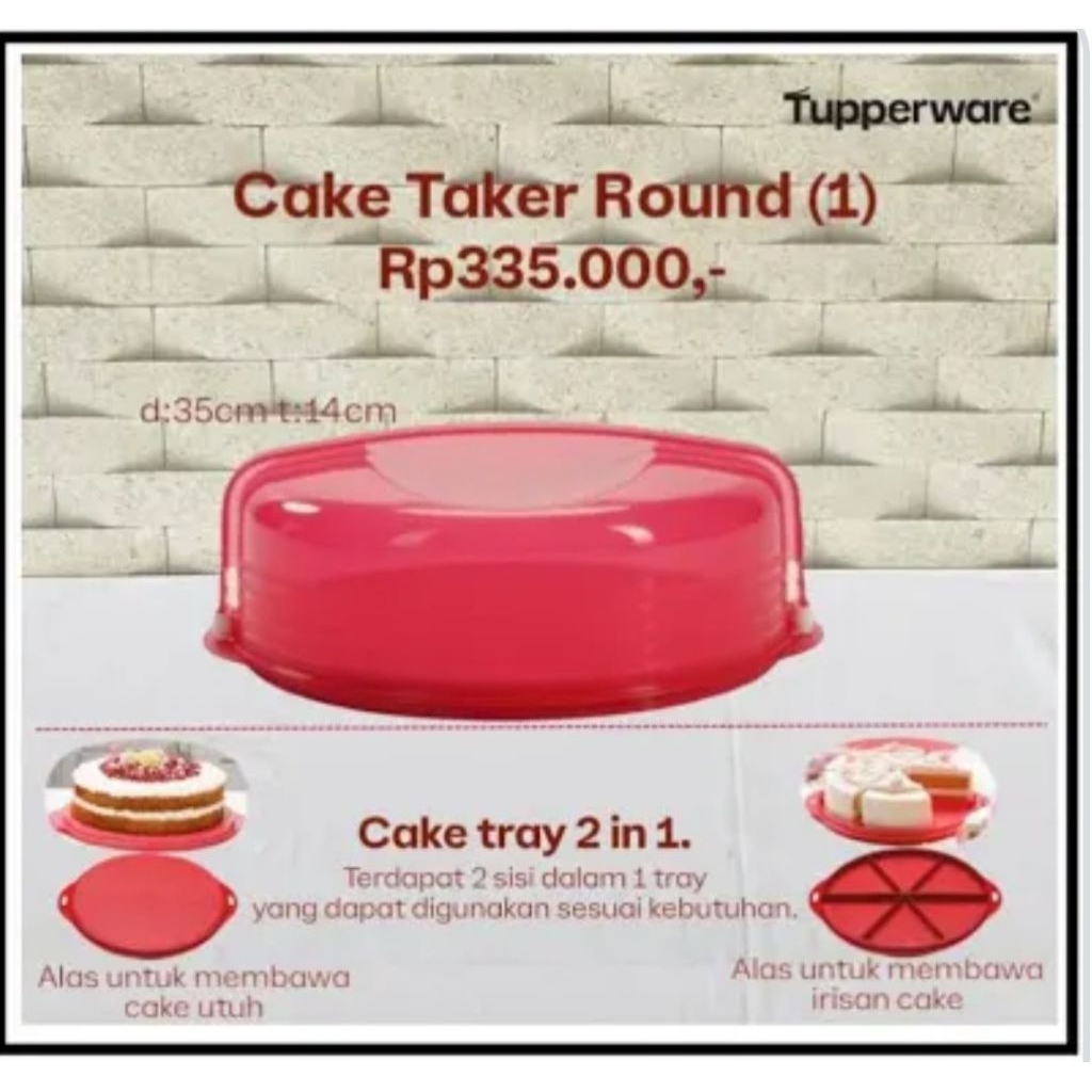 Sale 50% Tupperware Cake Taker Round