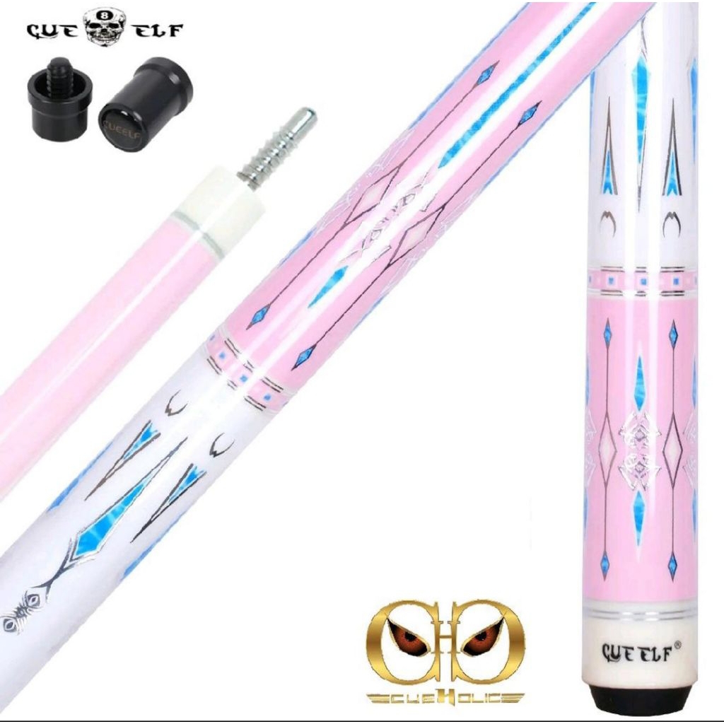 CUE ELF PINK SAPHIRE SERIES POOL CUE - WRAPLESS