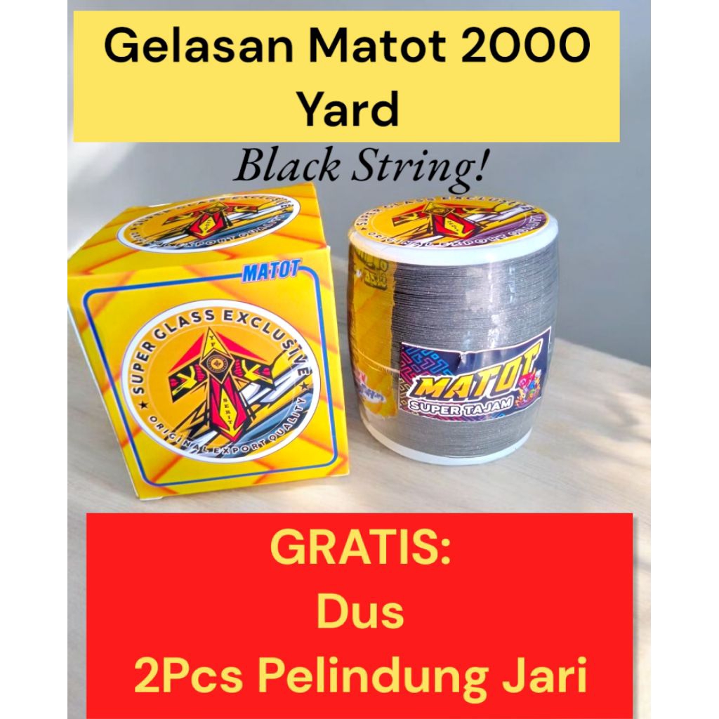 GELASAN MATOT 2000 YARD BAHAN MATOT HITAM UNTUK TURNAMEN