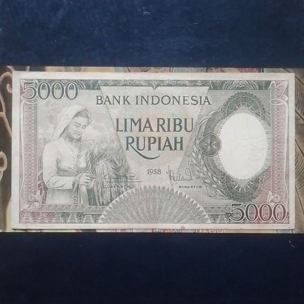 SERI X UANG KUNO 5000 RUPIAH PEKERJA TAHUN 1958
